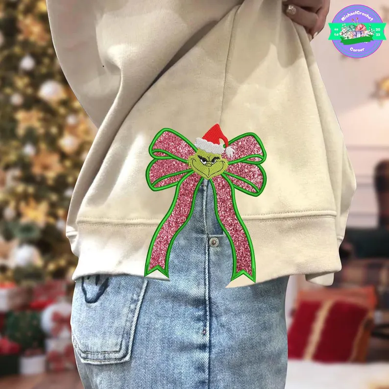 Grinchmas Pregnancy Announcement sweatshirt, Christmas Maternity, Christmas Pregnancy shirt, A little who is due sweatshirt, Baby Reveal - Image 6