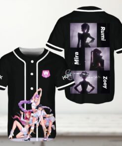 Kpop Demon Hunters Girls Baseball Jersey Graphic 3D T-SHIRT