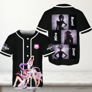 Kpop Demon Hunters Girls Baseball Jersey Graphic 3D T-SHIRT