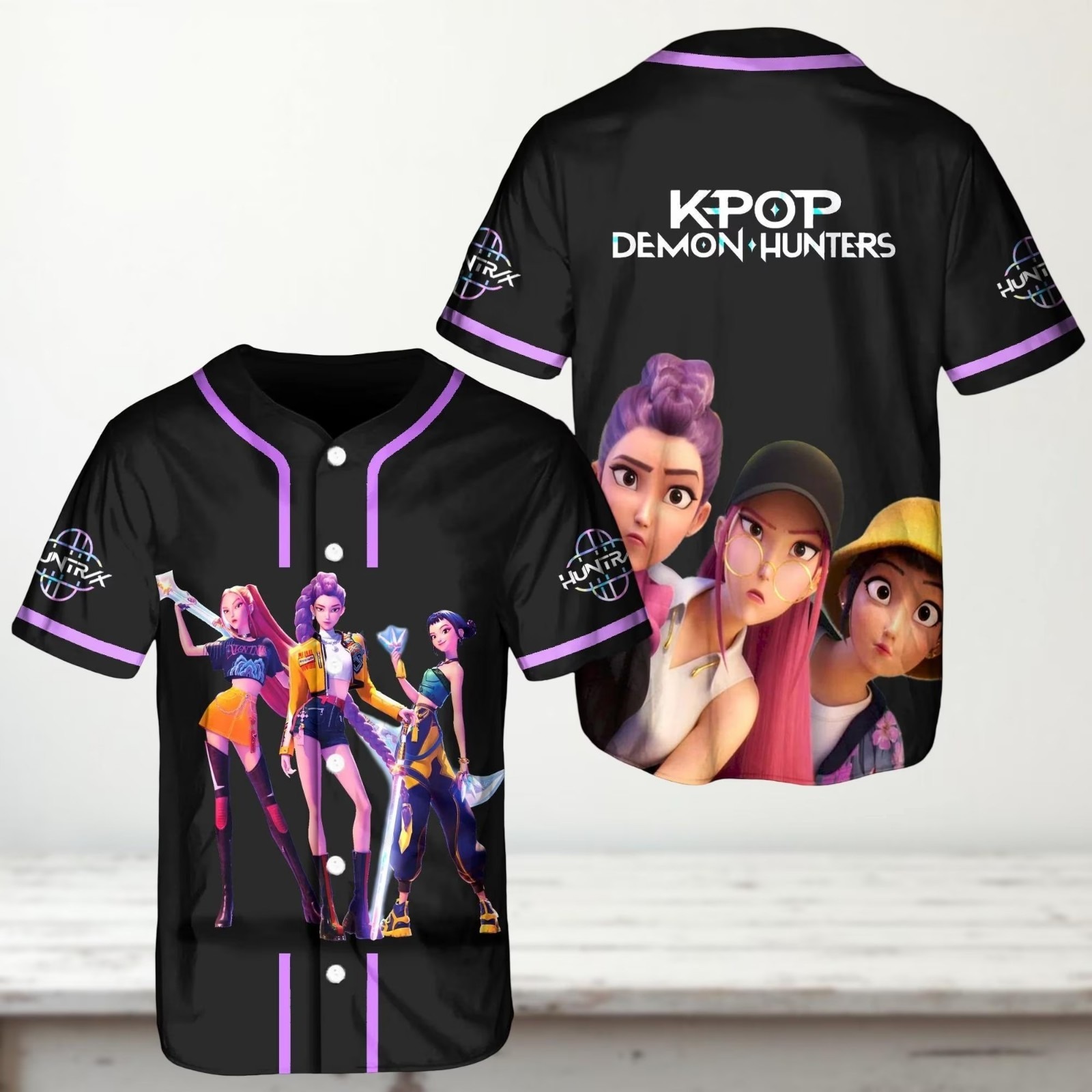 Kpop Demon Hunter Baseball Jersey, Jinu Kpop Huntrix 3D Unisex T-Shirt