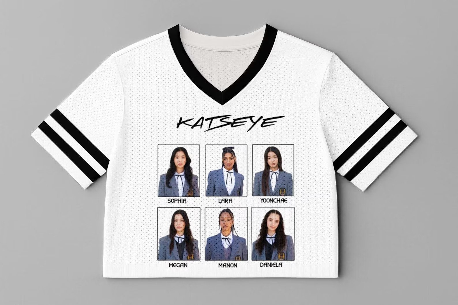 Fans KATSEYE Crop Jersey Shirt, Pop Star Academy Concert Outfit - Image 2