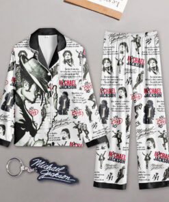 Michael Jackson Black And White Polyester Pajamas Set