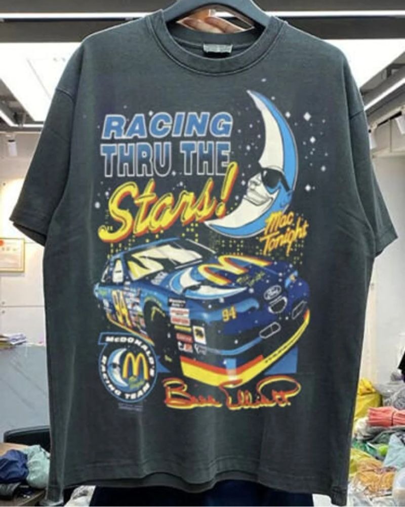 Vintage Bill Elliott 1997 Nascar t-shirt, Bill Elliott Racing, Tee For Fan - Image 2