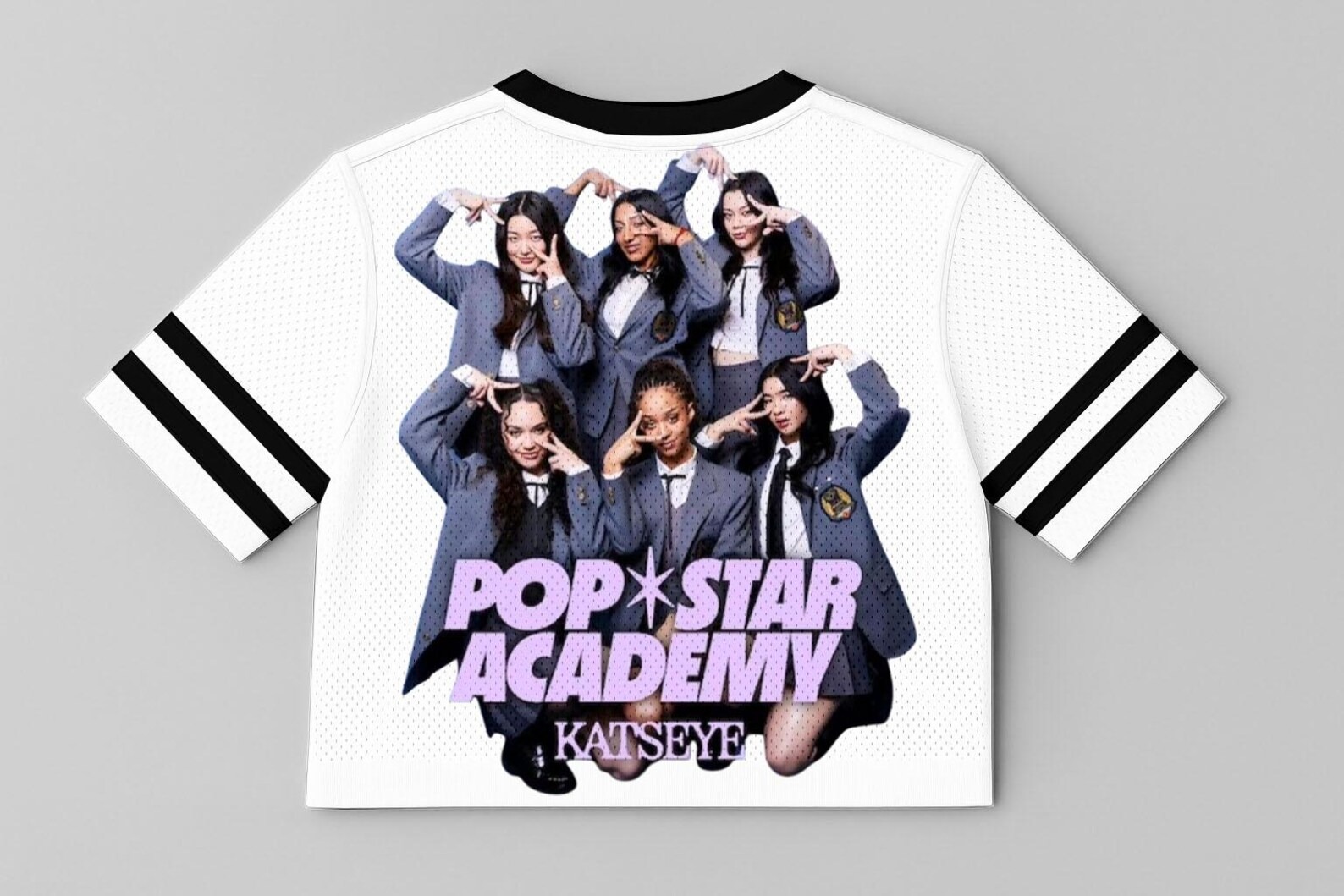 Fans KATSEYE Crop Jersey Shirt, Pop Star Academy Concert Outfit - Image 3