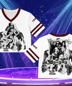 Custom KATSEYE Crop Jersey Mesh, Pretty N Punk Personalized Name Number Shirt, Kpop Concert