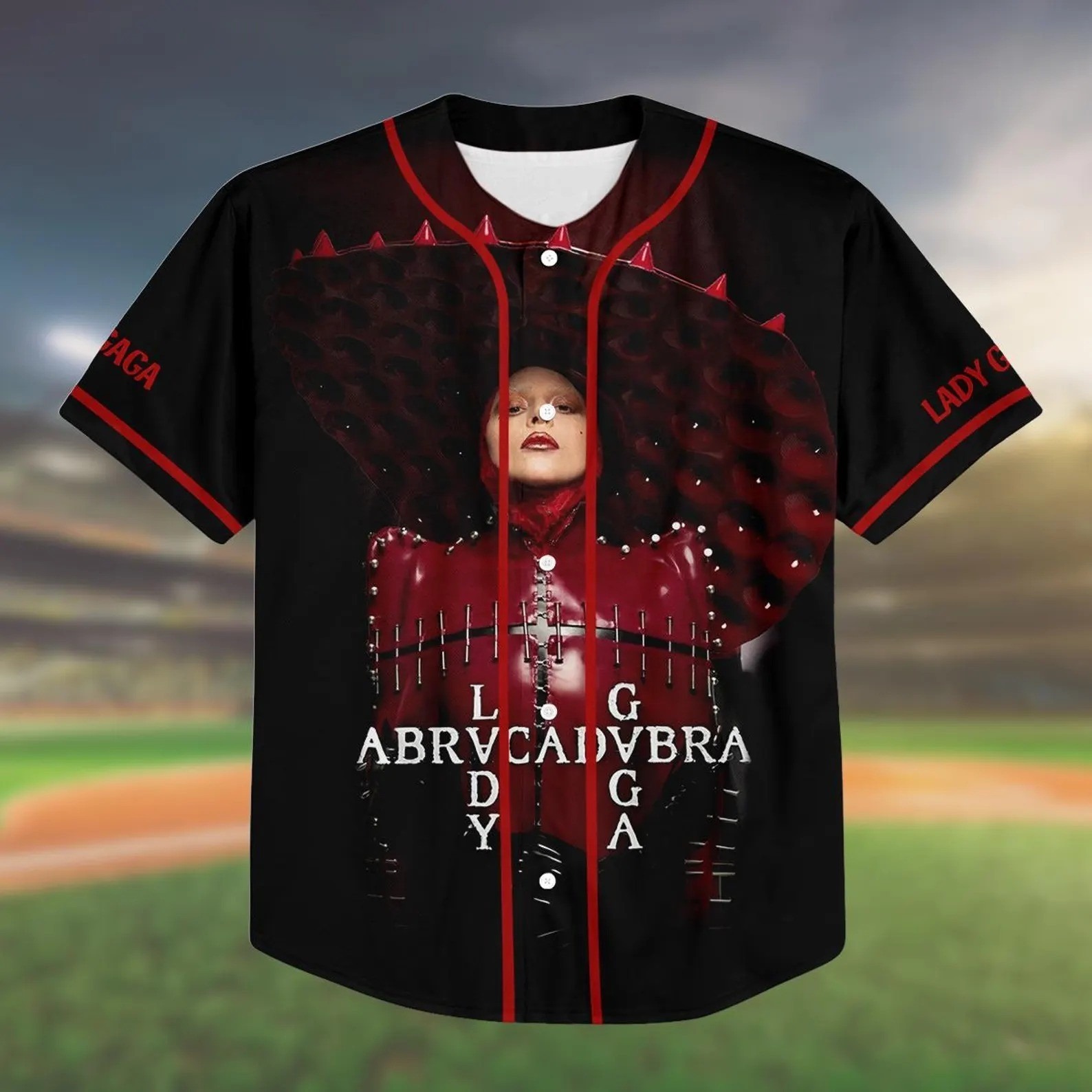 Lady Gaga The Mayhem Ball Baseball Jersey, 2025 Tour Concert Vintage Baseball Jersey - Image 3