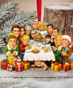 Christmas Dinner Party Acrylic Ornament - Personalized Christmas Gifts, Personalized Family Christmas Ornament