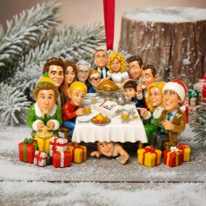 Christmas Dinner Party Acrylic Ornament - Personalized Christmas Gifts, Personalized Family Christmas Ornament