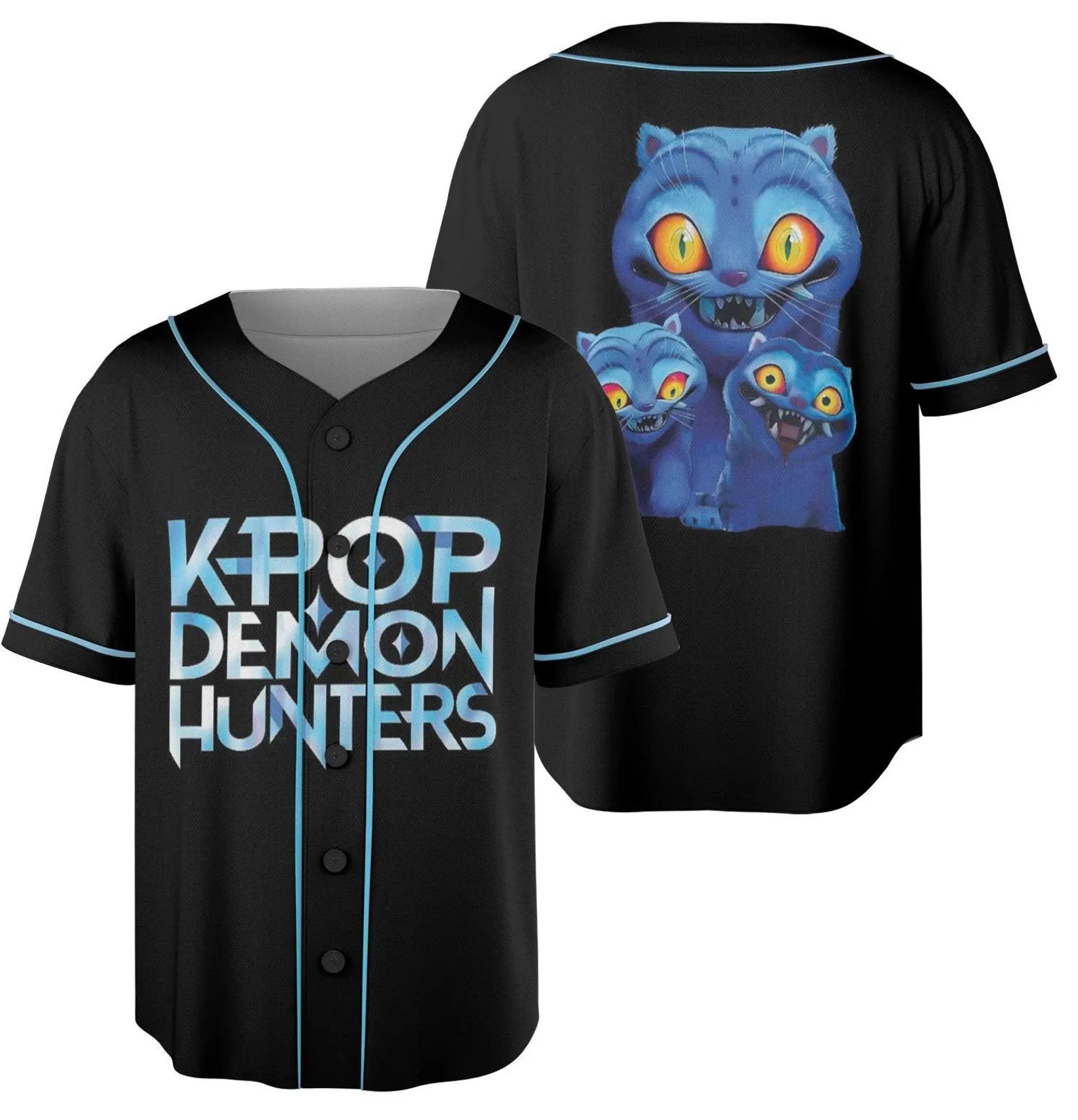 Saja Boys Baseball Jersey Kpop Demon Hunter Villain Jersey Kpop Premium Quick-Drying Fabric Soft Breathable Design For Team Uniforms Halloween Costumes Or Fan Gifts