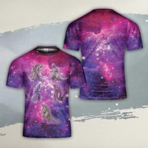 Godzilla All Over Print T-shirt - Godzilla Purple Collection T-shirt