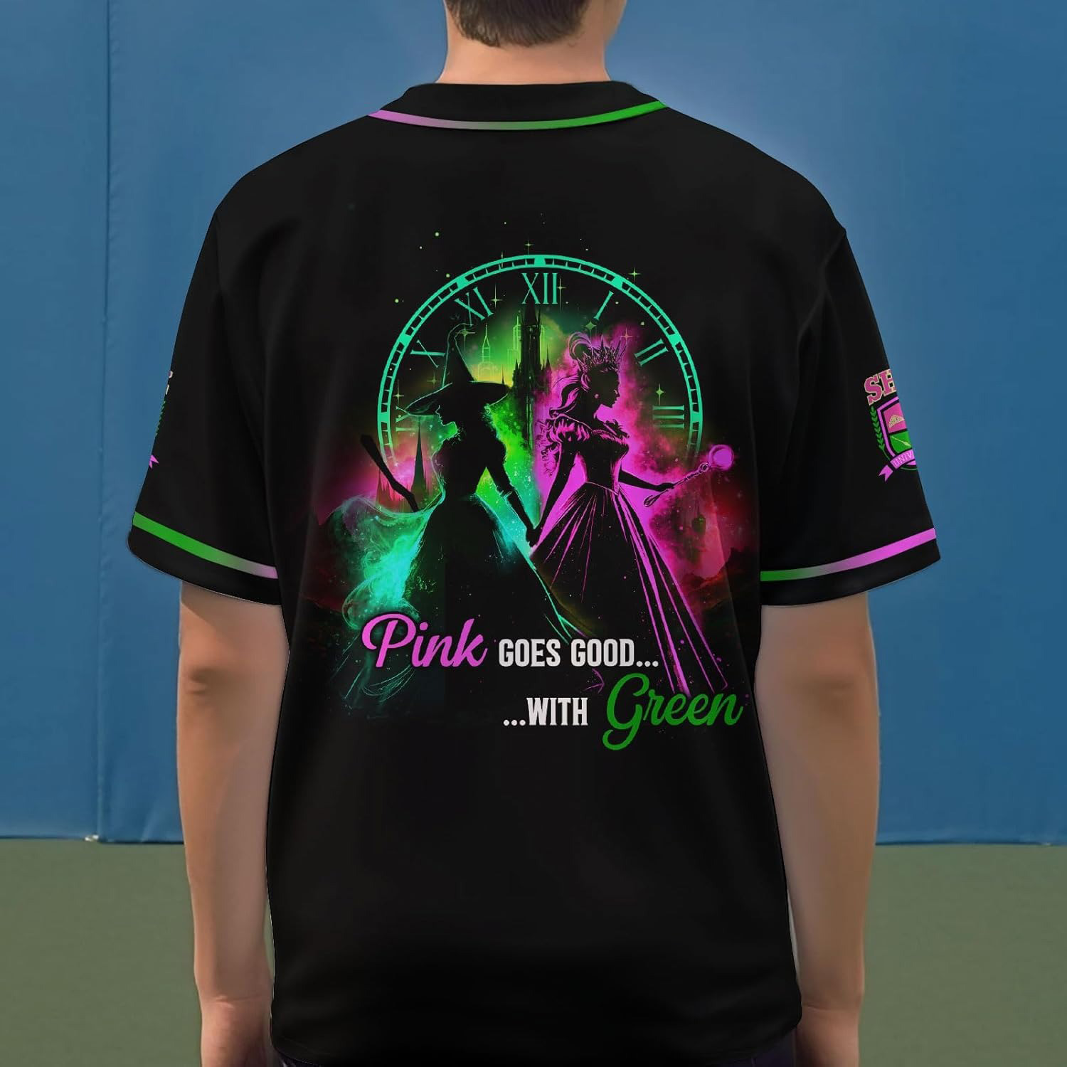 Cute Alien Baseball Jersey, Movie Character Jersey Button Down Shirt, Birthday Gifts for Cartoon Lovers - Image 4