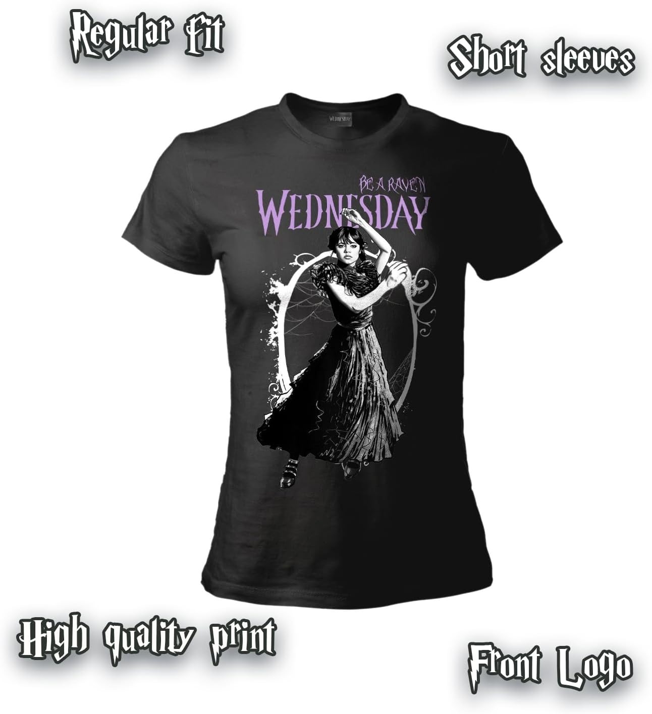 Wednesday Be a Raven 3D T-Shirt Wednesday Family Addams - Image 3