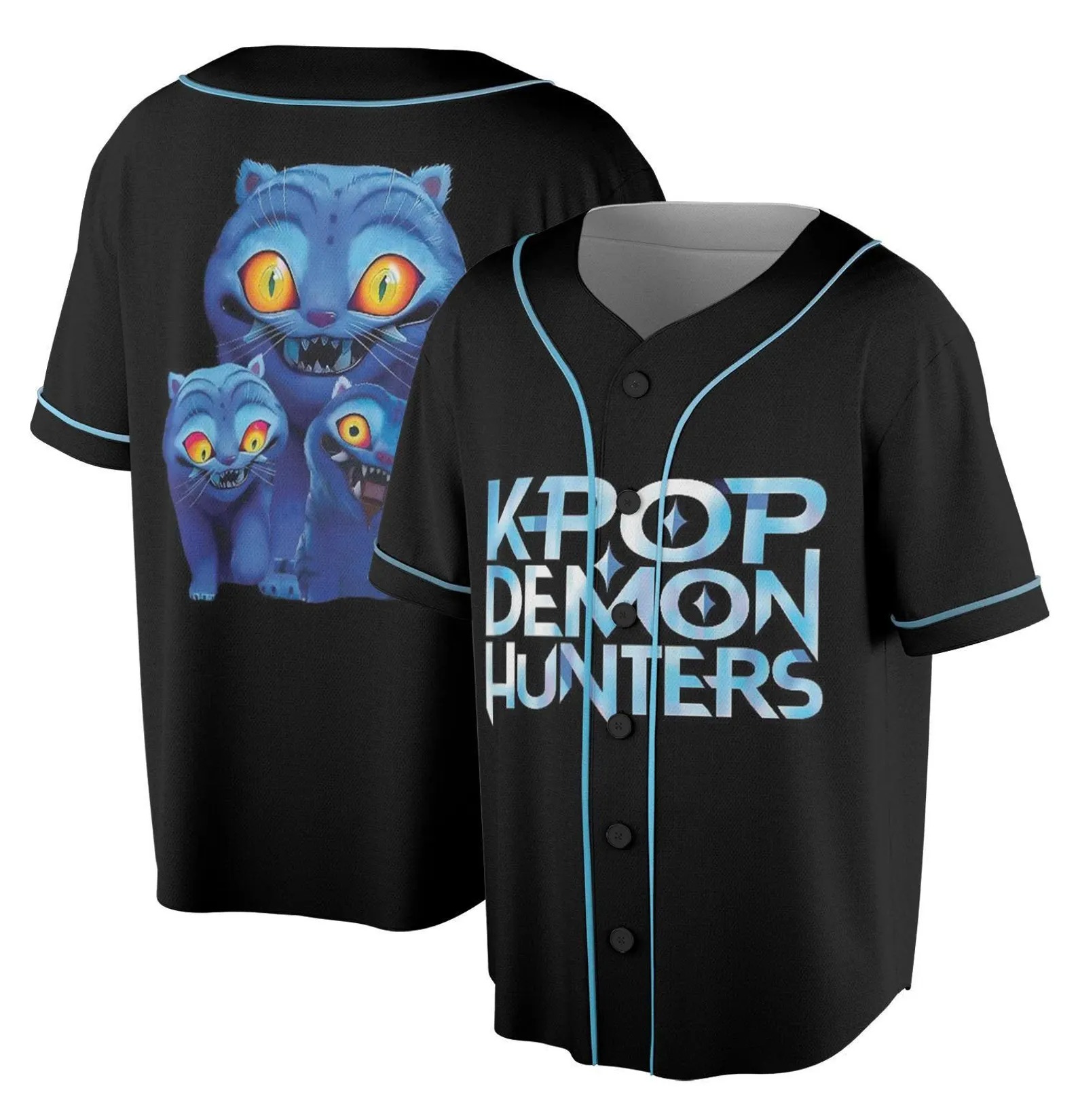 Saja Boys Baseball Jersey Kpop Demon Hunter Villain Jersey Kpop Premium Quick-Drying Fabric Soft Breathable Design For Team Uniforms Halloween Costumes Or Fan Gifts - Image 2