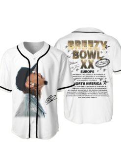 Alternative view of Chris Brown Tour 2025 Shirt, Breezyy Bowl XX Jersey, Unisex Graphic Shirt
