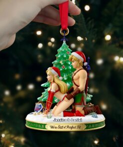 Couple Perfect Fit Ornament - Personalized Gifts For Couple, Funny Christmas Ornament
