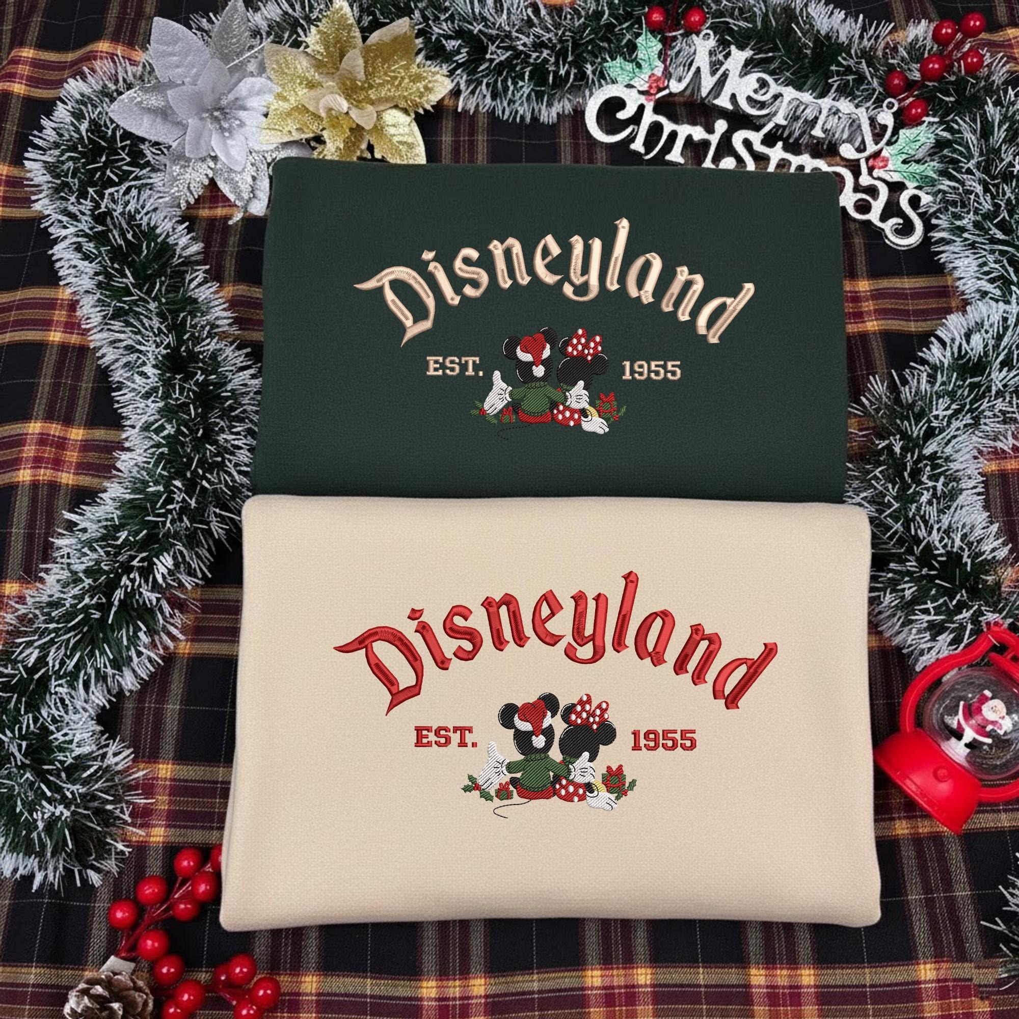 Mickey Mouse And Friends Embroidered Crewneck, Magical Land Embroidered Christmas Sweatshirt, Disney Christmas Embroidered Shirt - Image 4