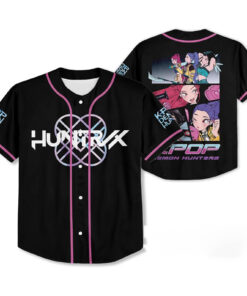 Alternative view of Demon Hunters Huntrix Baseball Jersey – Kpop Anime Streetwear Shirt, K-Pop Demon Hunter Cosplay Top