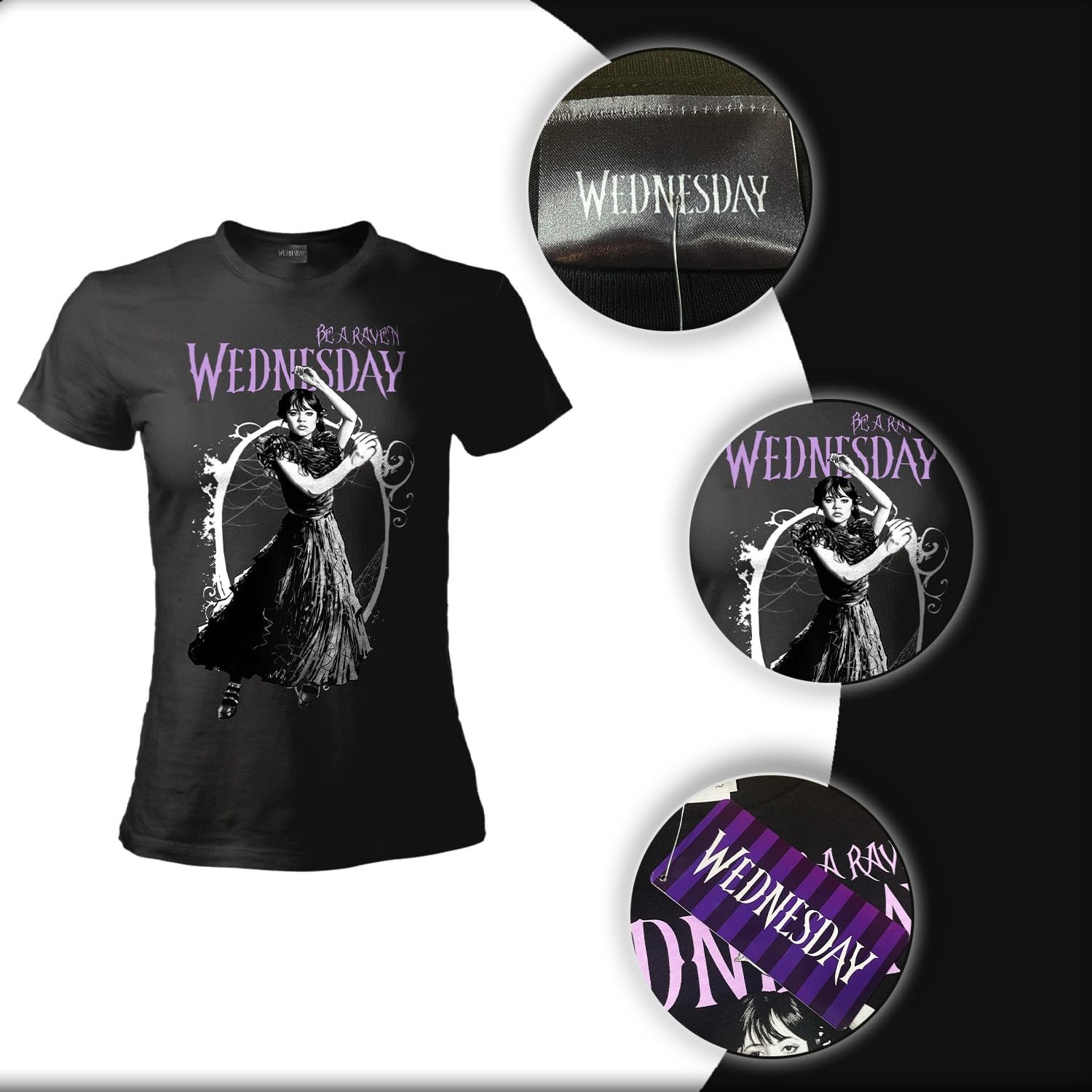 Wednesday Be a Raven 3D T-Shirt Wednesday Family Addams - Image 4