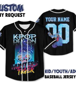 Saja Boys Baseball Jersey, Kpop Demon Hunter Villain Jersey, Kpop Demon Hunters Tiger, Demon Hunter Tiger fan Gift, Cute Animal Gift
