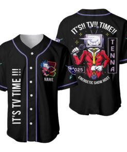 TV TIME Deltarune Baseball Jersey, Deltarune Inspired Shirt, Energetic Show Host Cosplay