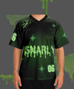 Alternative view of Katseye Gnarly Eyekon Concert Jersey Green and Black music Beautiful chaos tour kpop unisex