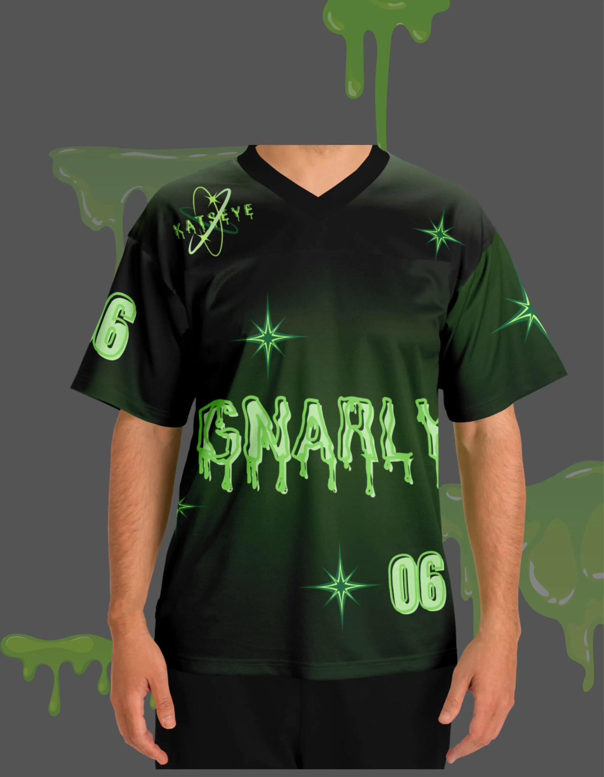 Katseye Gnarly Eyekon Concert Jersey Green and Black music Beautiful chaos tour kpop unisex - Image 2