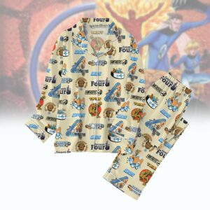 Custom Color Fantastic Four First Steps Pajamas Set, Fantastic Four Character Women Pajamas, Fantastic 4 Holiday Pajamas
