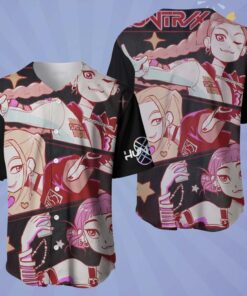Demon Hunters Huntrix Baseball Jersey, Kpop Anime Streetwear Shirt, K-Pop Demon Hunter Cosplay Top, Funny Jersey, Jersey Team