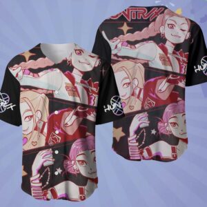 Demon Hunters Huntrix Baseball Jersey, Kpop Anime Streetwear Shirt, K-Pop Demon Hunter Cosplay Top, Funny Jersey, Jersey Team