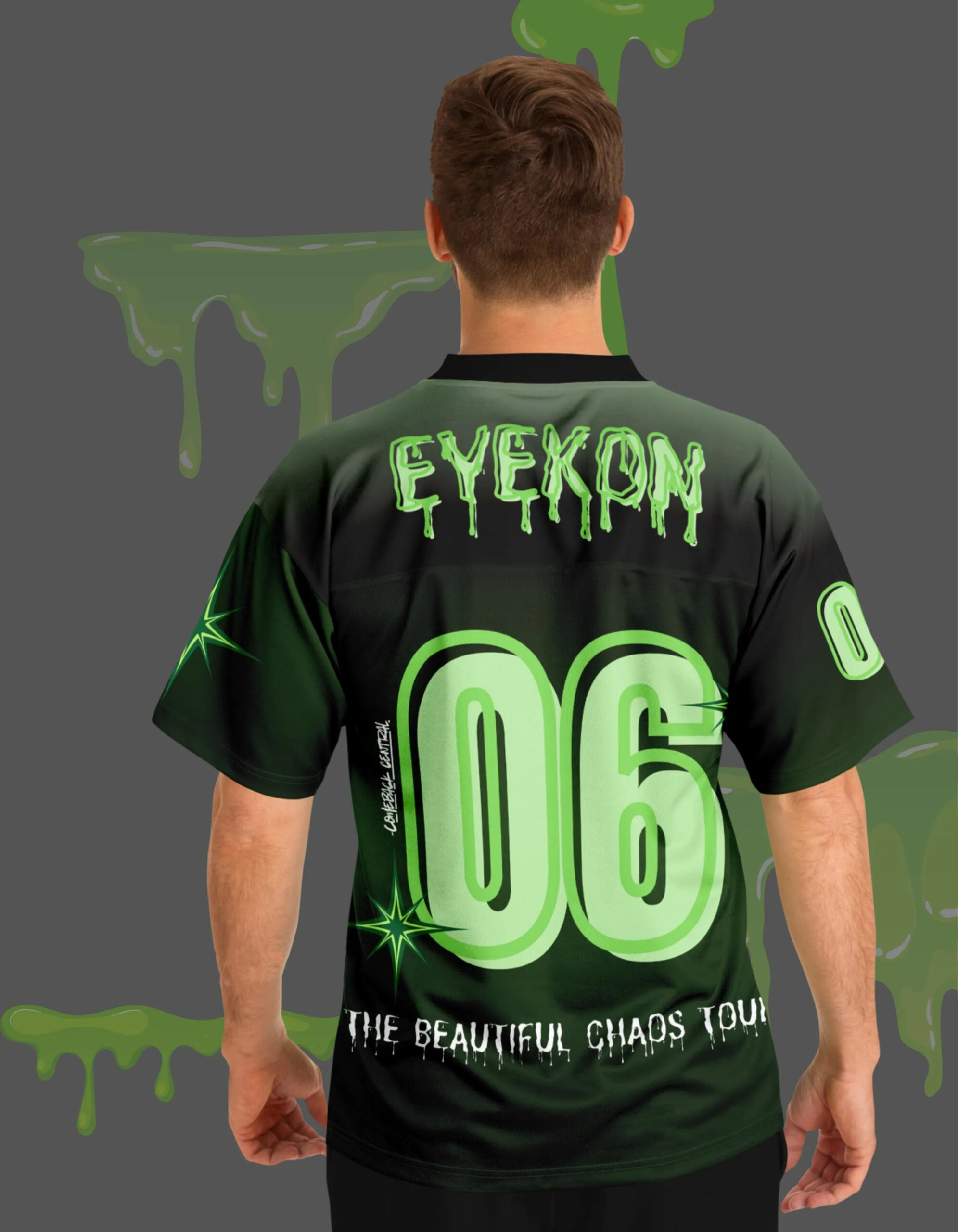 Katseye Gnarly Eyekon Concert Jersey Green and Black music Beautiful chaos tour kpop unisex - Image 4