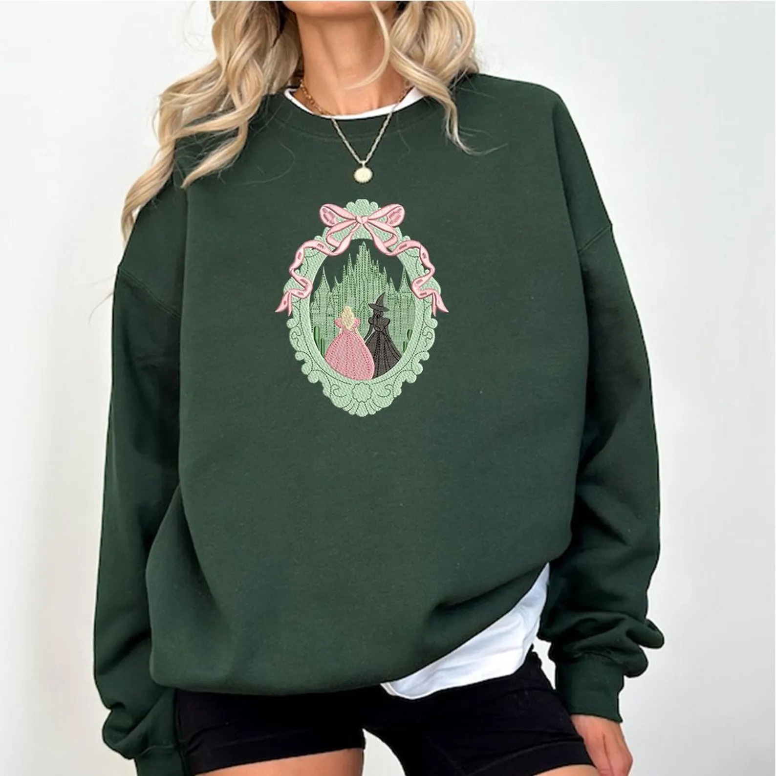 Wicked Embroidered Sweatshirt, Elphaba Glinda Defy Gravity, Wizard of Oz Movie Fan Shirt, Wicked Changed For Good Shirt - Image 3