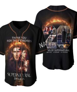 Supernatural Movie Jersey Shirt, Custom Name Short Sleeve Button Shirt, Summer Streetwear