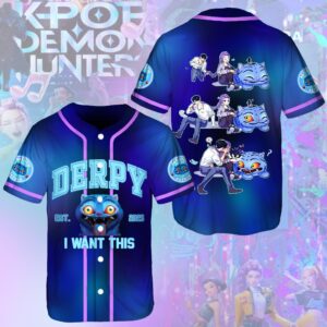 Kpop Derpy The Tiger Baseball Jersey, Demon Hunters Tiger Baseball Shirt, Kpop Demon Merch