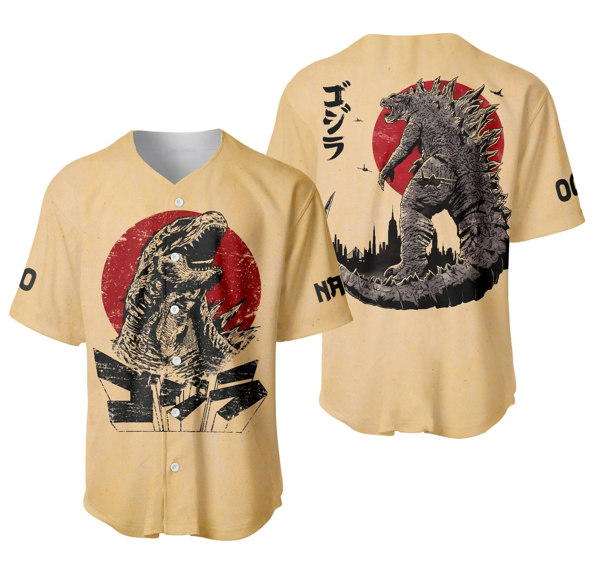 Godzilla Baseball Jersey | King of the Monsters Shirt | Kaiju Streetwear