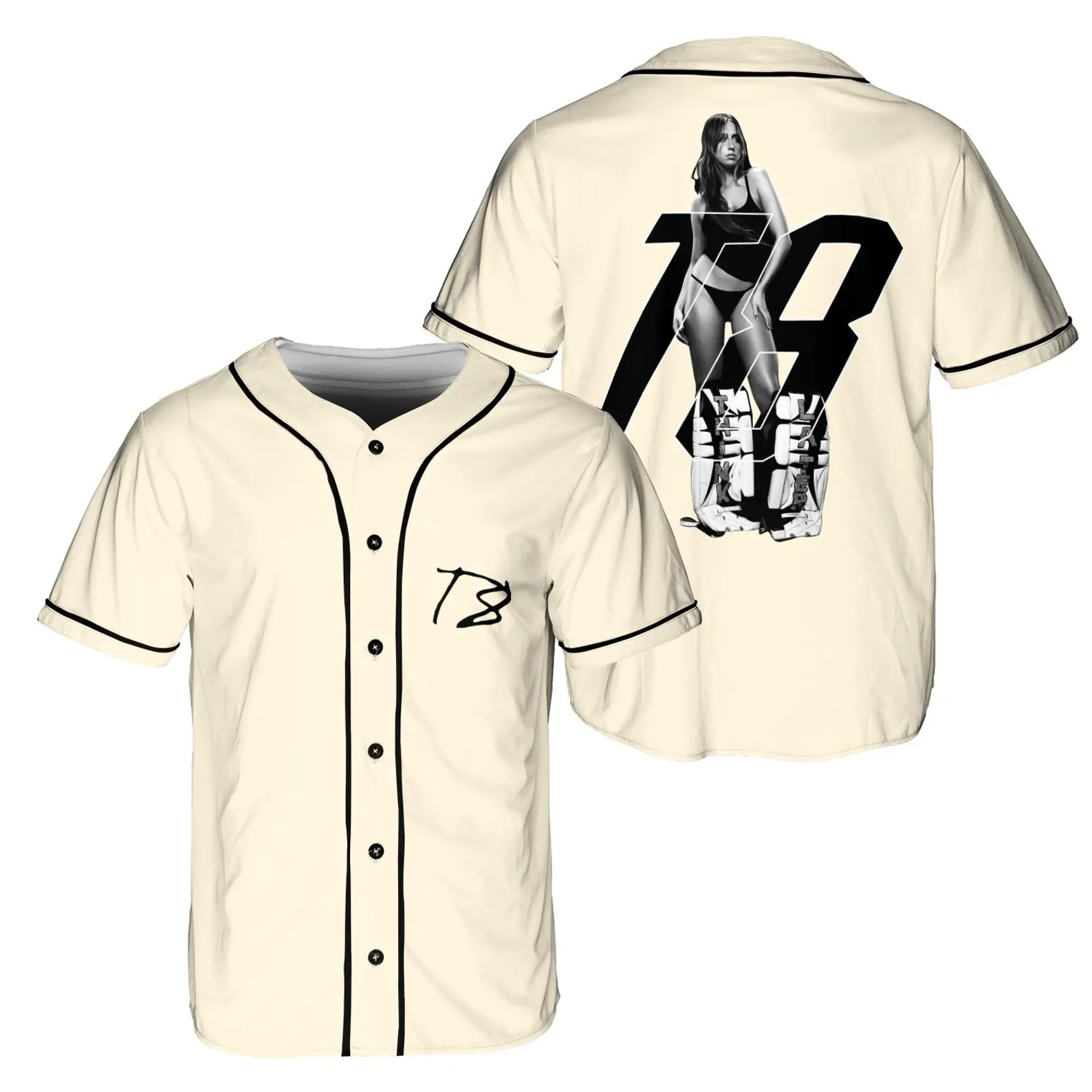 Custom Color Tate Mcrae T8 Baseball Jersey, Concert Outfit - Image 3