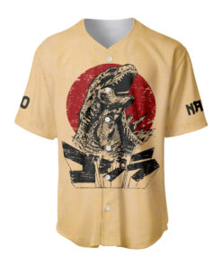 Alternative view of Godzilla Baseball Jersey | King of the Monsters Shirt | Kaiju Streetwear