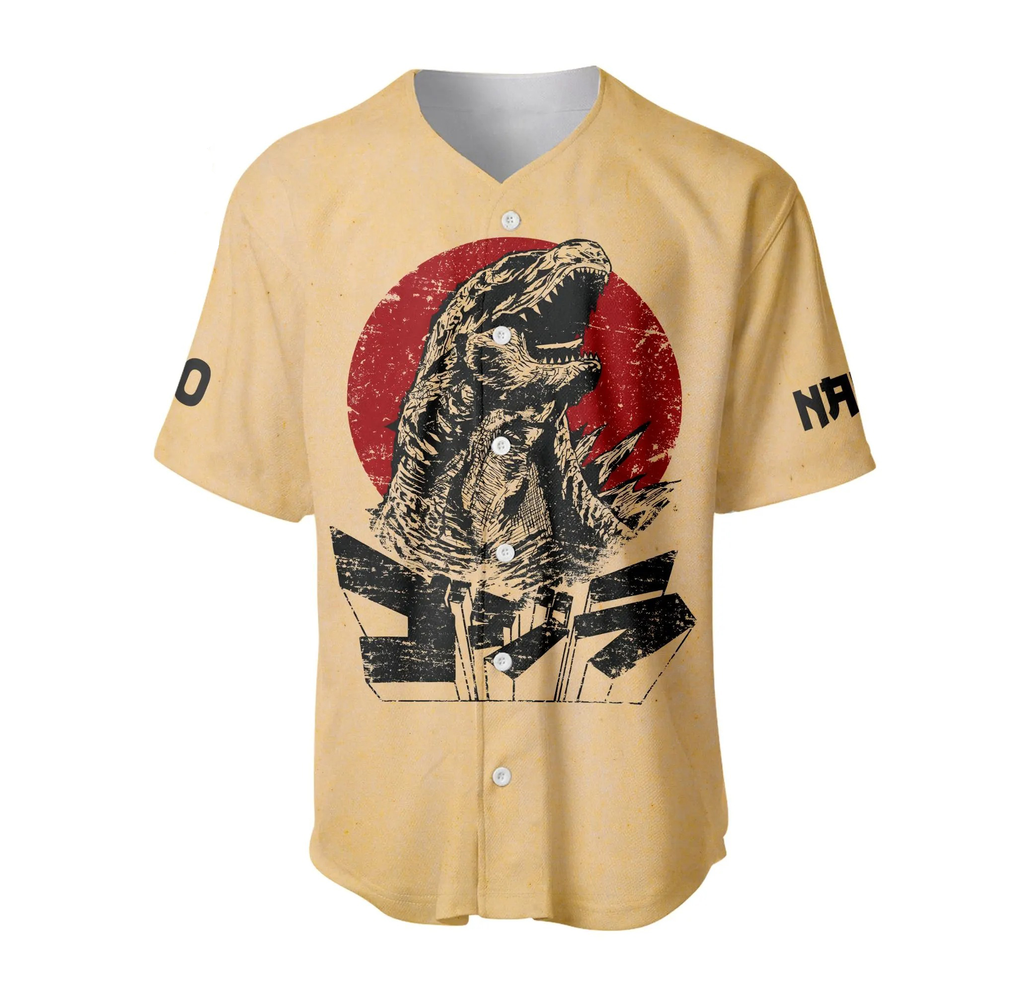 Godzilla Baseball Jersey | King of the Monsters Shirt | Kaiju Streetwear - Image 2