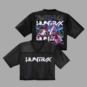 Kpop Demon Hunters Crop Top Football Jersey Full Mesh, Huntrix Golden Mesh Shirt, Anime Kpop Concert Outfit