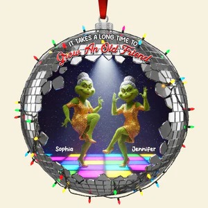 Grinch Monster Friends Acrylic Ornament - Personalized Gift For Besties - Image 3