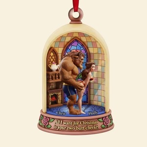 Belle And Beast Mischievous Christmas Ornament, Beauty And The Beast Funny Ornament - Image 5