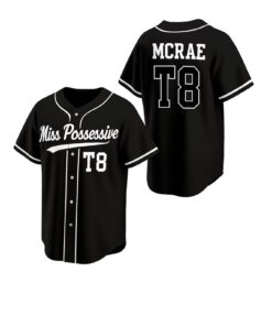 Alternative view of Tate Mcrae T8 Baseball Jersey, Tate Concert Clothes, T8 Mcrae Jersey