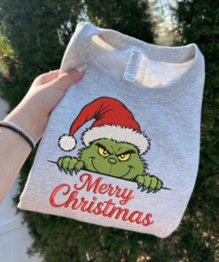 Alternative view of Merry Christmas Embroidery Design, Christmas Embroidery Designs Sweatshirt