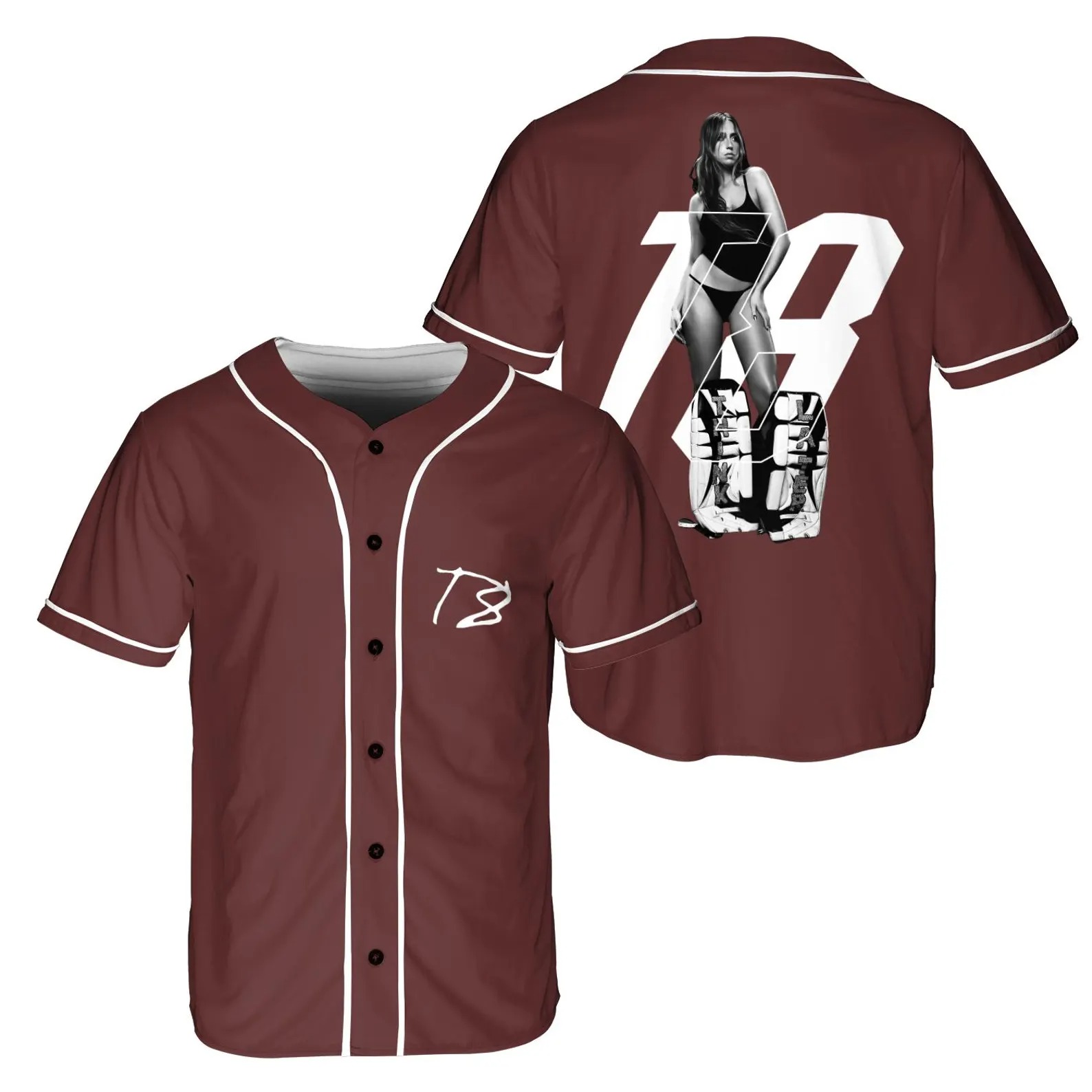 Custom Color Tate Mcrae T8 Baseball Jersey, Concert Outfit - Image 8