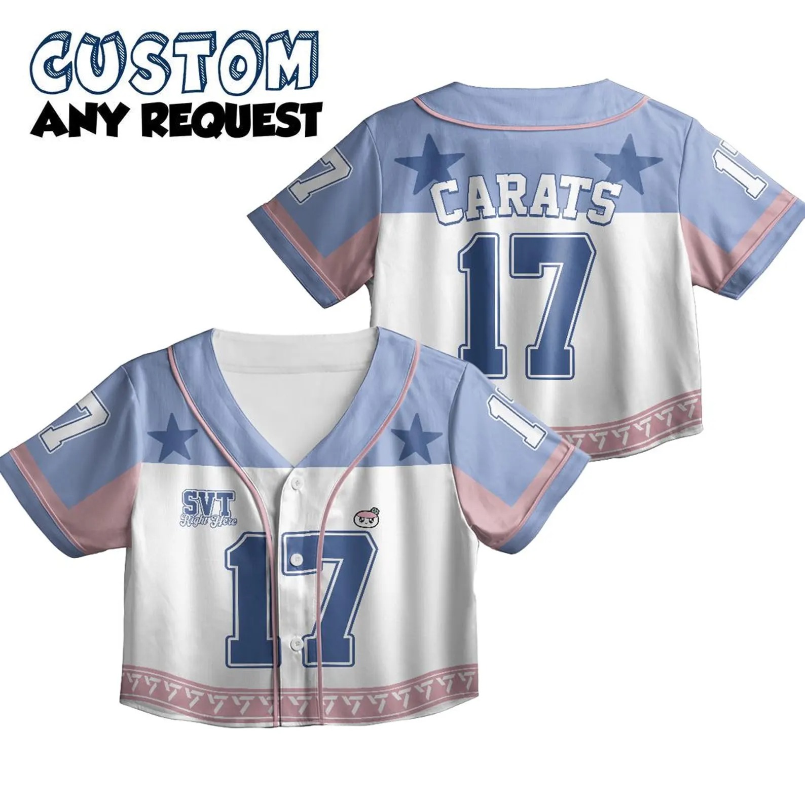 Seventeen Baseball Croptop Jersey , Seventeen Kpop Tour 2025 Jersey, Cheapmoment Concert Merch Fan Gift, Fan Made Seventeen Jersey