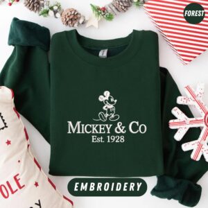 Mickey & Co 1928 Embroidered Sweatshirt, Disney Sweatshirt, Retro Mickey And Co, Disneyworld Shirts