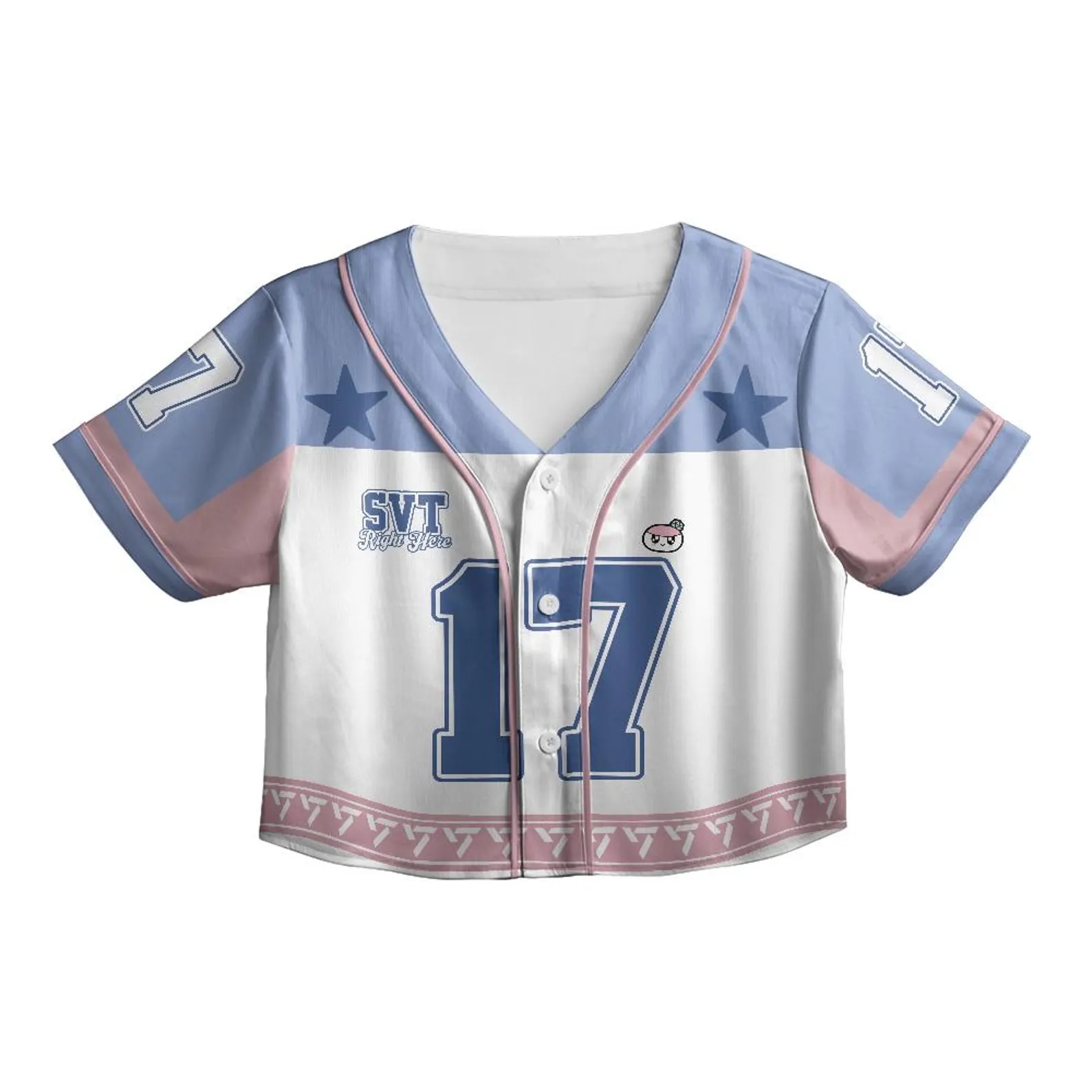 Seventeen Baseball Croptop Jersey , Seventeen Kpop Tour 2025 Jersey, Cheapmoment Concert Merch Fan Gift, Fan Made Seventeen Jersey - Image 2