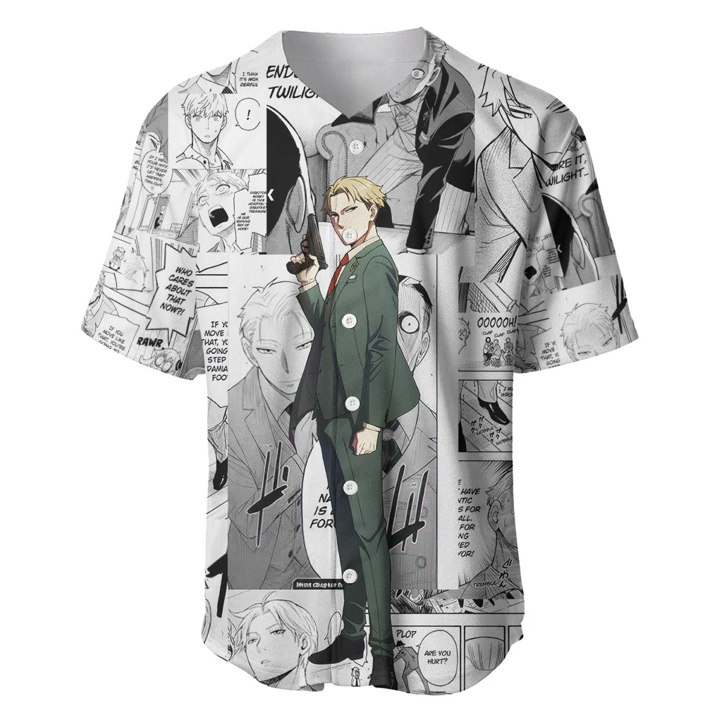 Loid Forger Spy X Family Baseball Jersey Manga Mix Anime Style - Image 2