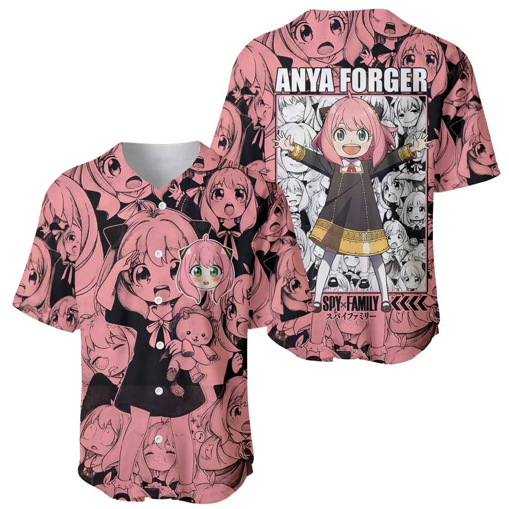 Anya Forger Bond Spy x Family Baseball Jersey Anime Mix Manga