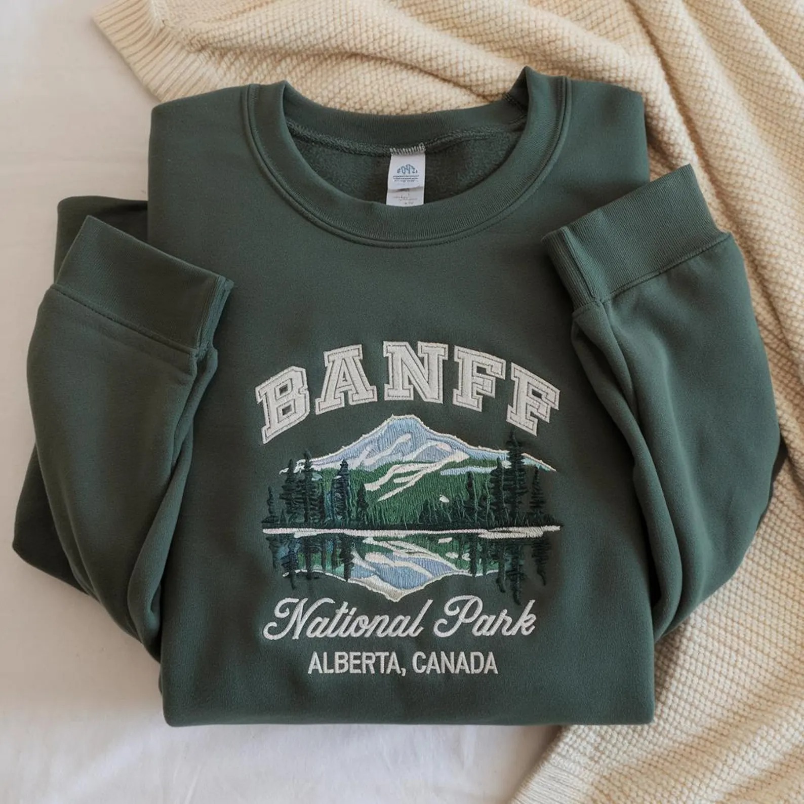 Embroidered Banff Canada Sweatshirt, Lake Louise Sweatshirt, Banff Shirt - Image 3