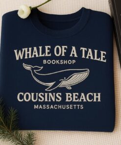 Whale of A Tale Bookshop Embroidered shirt, Cousins Beach sweatshirt, Team Conrad